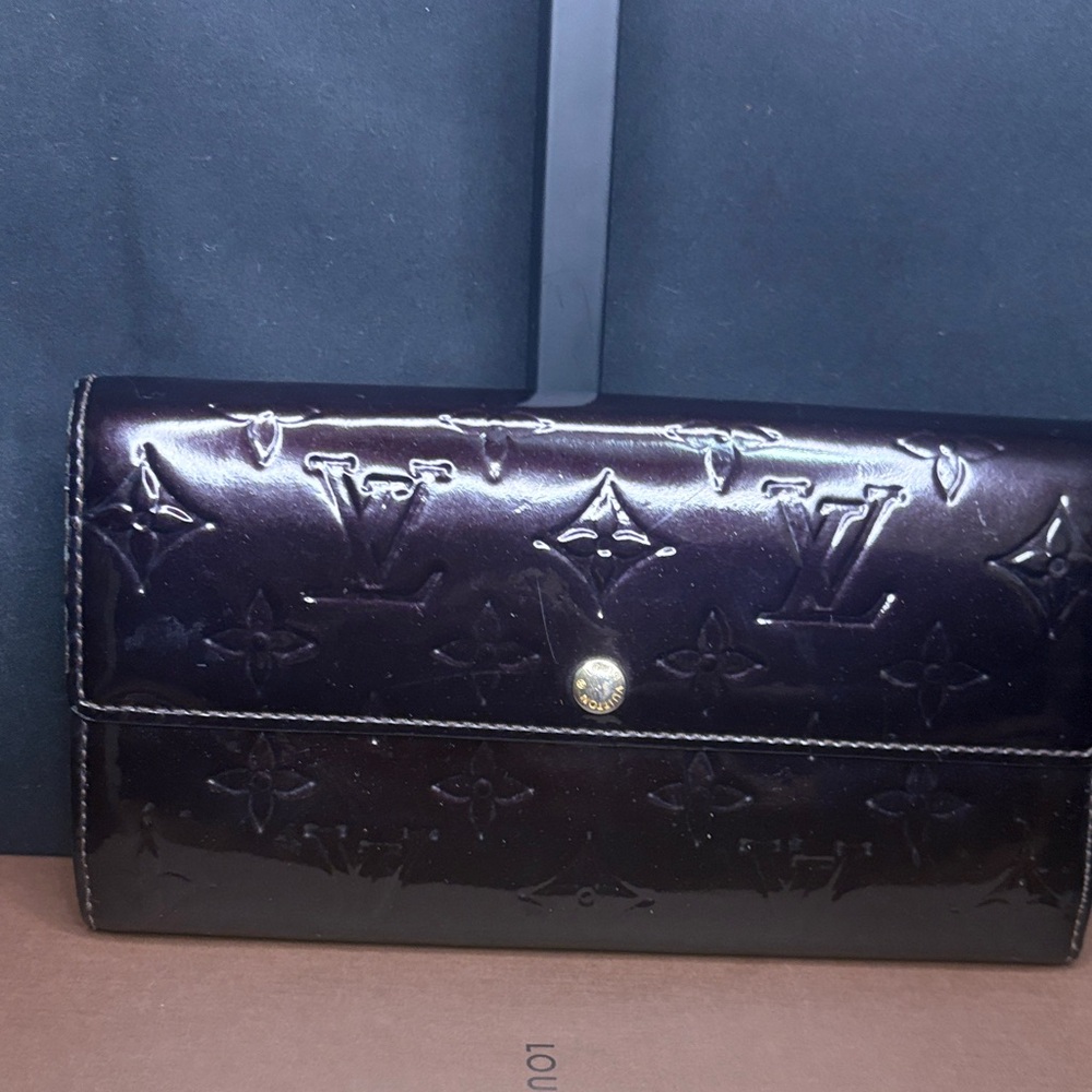 Louis Vuitton deep wine color Monogram Women's Wallet